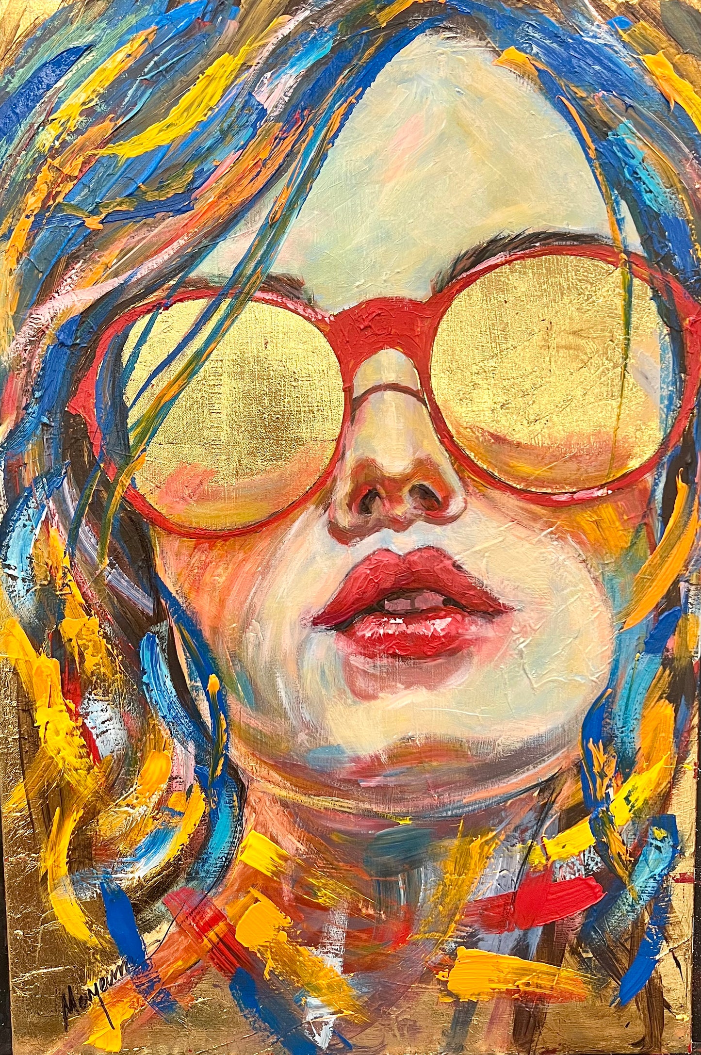 Golden sunglasses