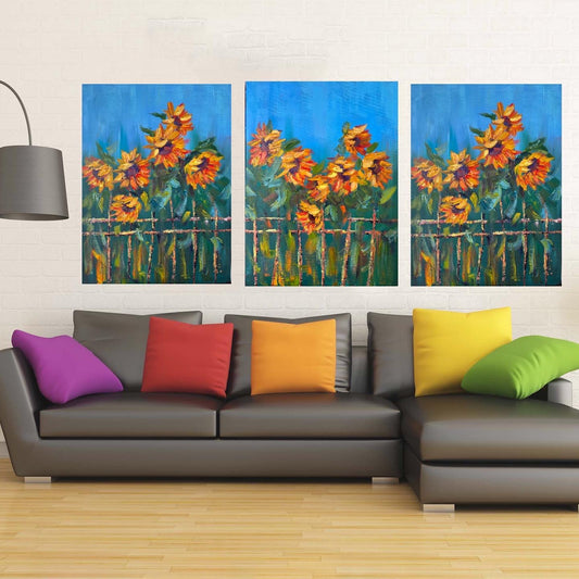 Her Heart Bloomed Sunflowers (Original)