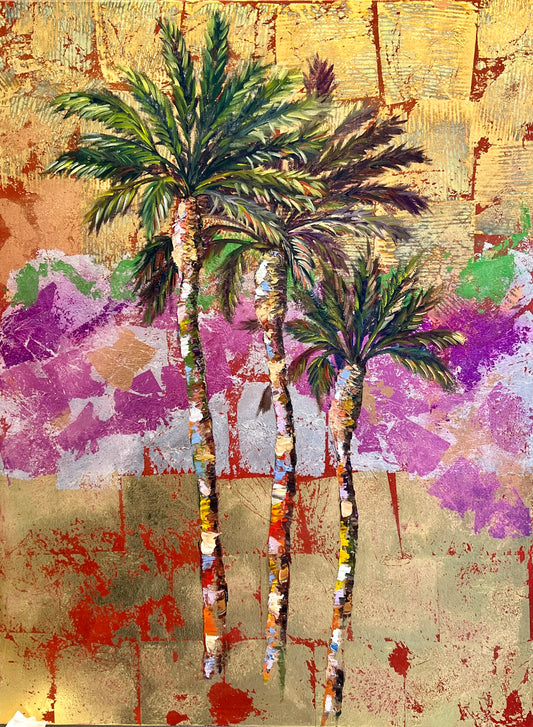 (2) Dancing Palms at Sunset’s Edge